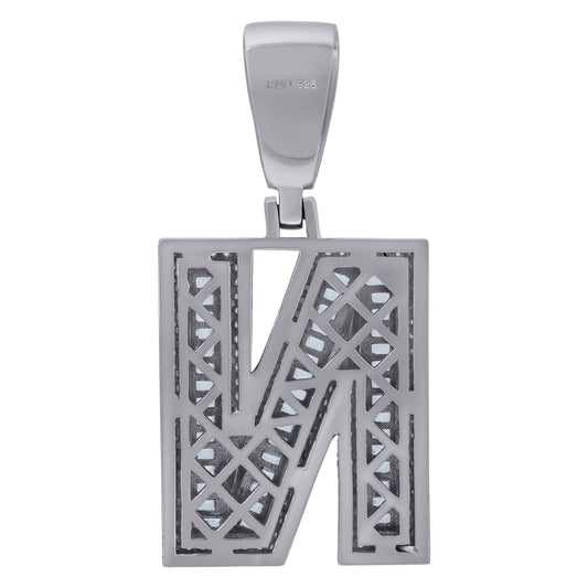 925 Sterling Silver Initial Letter "N" Pendant