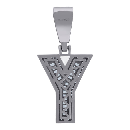 925 Sterling Silver Initial Letter "Y" Pendant