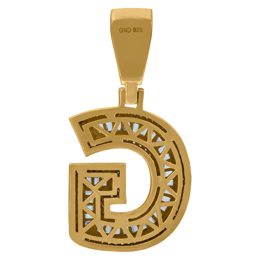 925 Sterling Silver Initial Letter "G" Pendant