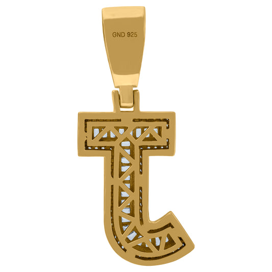 925 Sterling Silver Initial Letter "J" Pendant