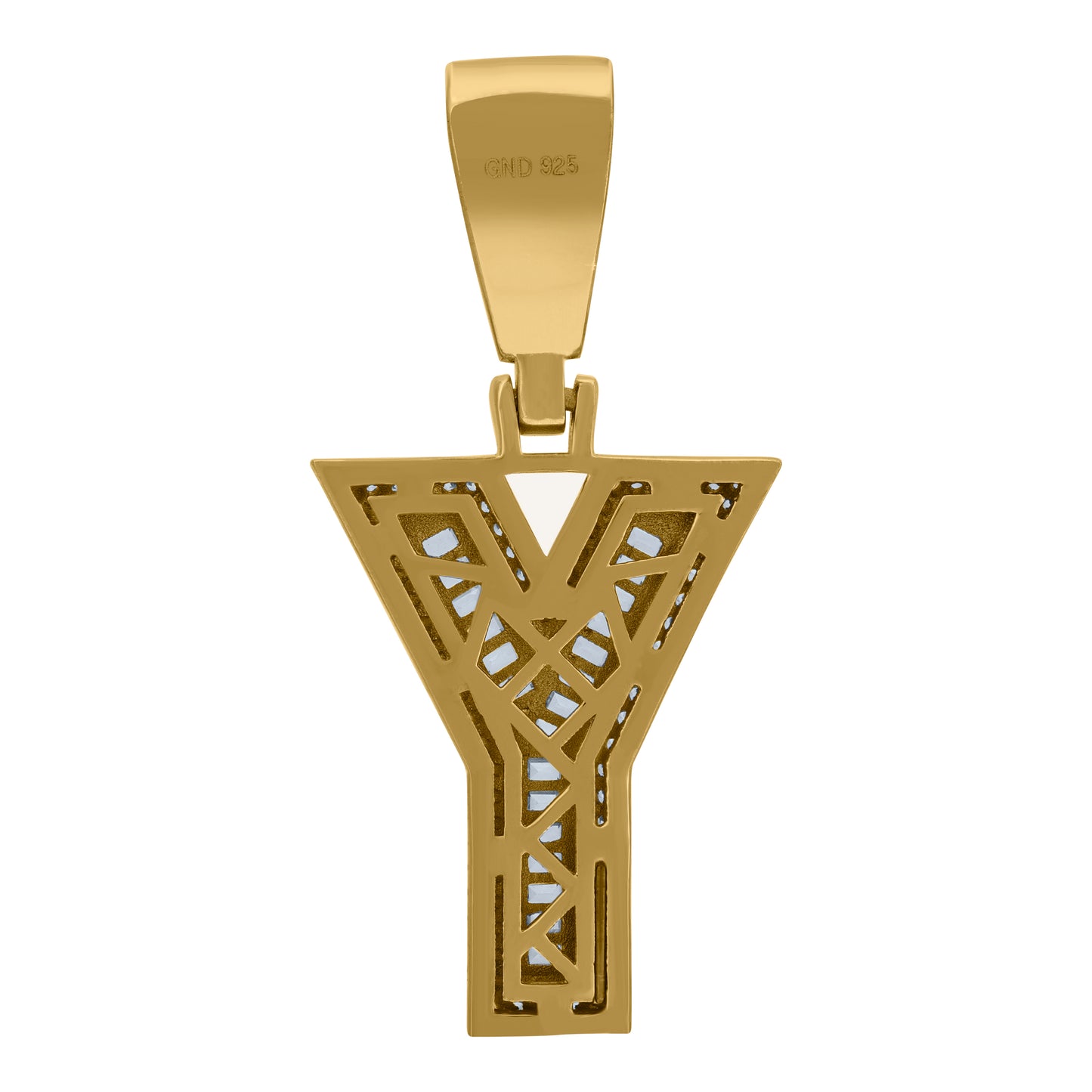 925 Sterling Silver Initial Letter "Y" Pendant