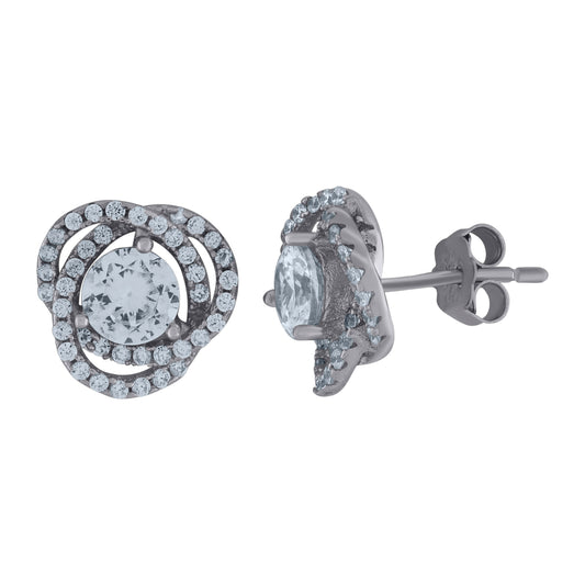 925 Sterling Silver Cz Earrings