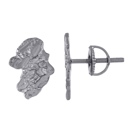 925 Sterling Silver Nugget Earrings