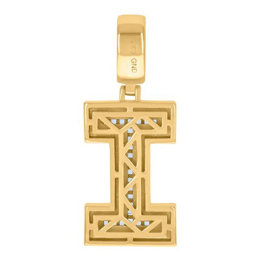 925 Sterling Silver Initial Letter "I" Pendant