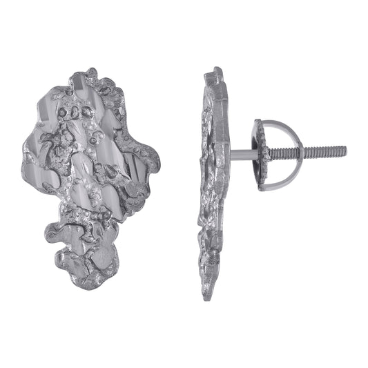 925 Sterling Silver Nugget Earrings
