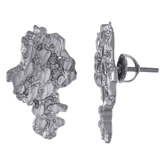 925 Sterling Silver Nugget Earrings