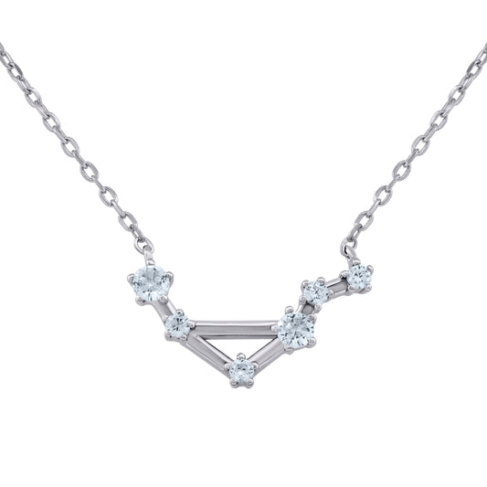 925 Sterling Silver Libra 18" Necklace