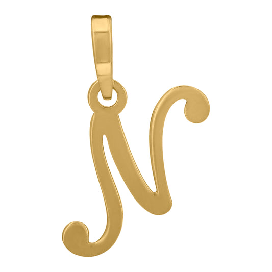 925 Sterling Silver "N" Initial Pendant