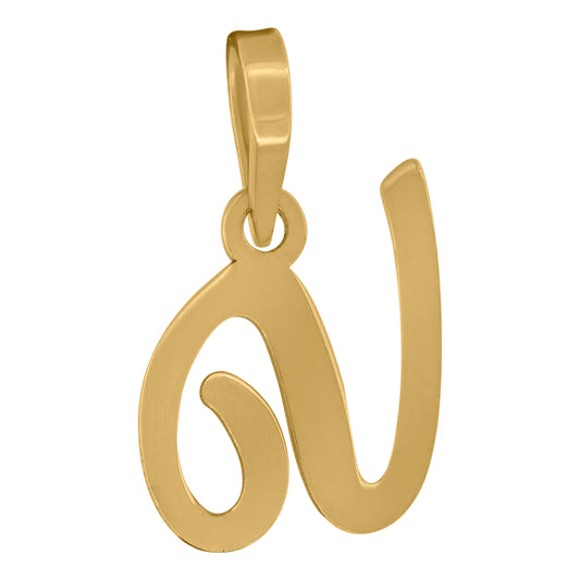 925 Sterling Silver "V" Initial Pendant