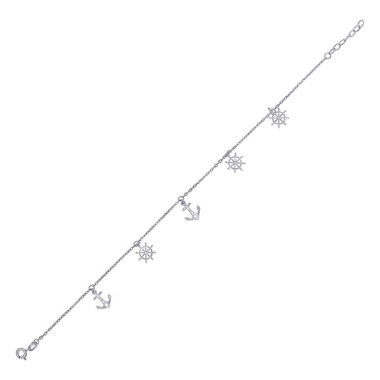 925 Sterling Silver Anklet-10"