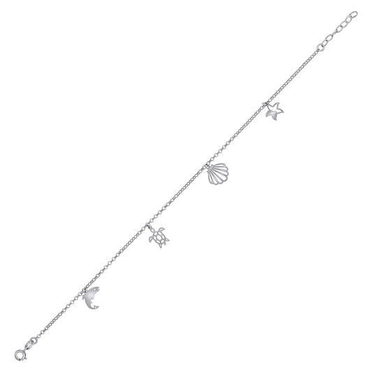 925 Sterling Silver Anklet-10"