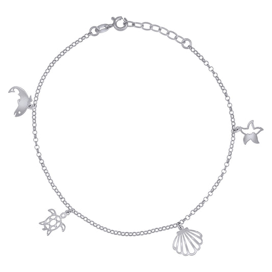 925 Sterling Silver Anklet-10"