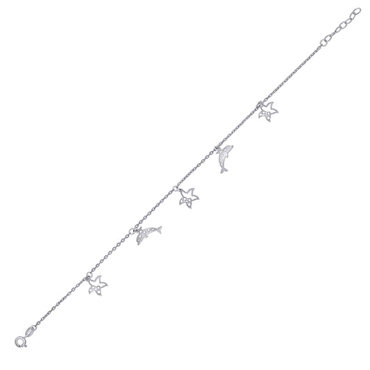 925 Sterling Silver Anklet-10"