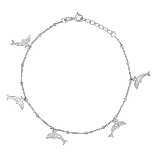 925 Sterling Silver Anklet-10"