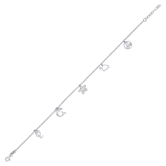 925 Sterling Silver Anklet-10"