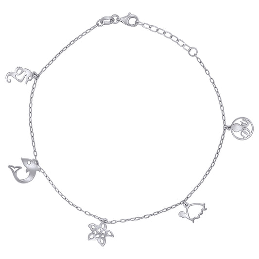 925 Sterling Silver Anklet-10"