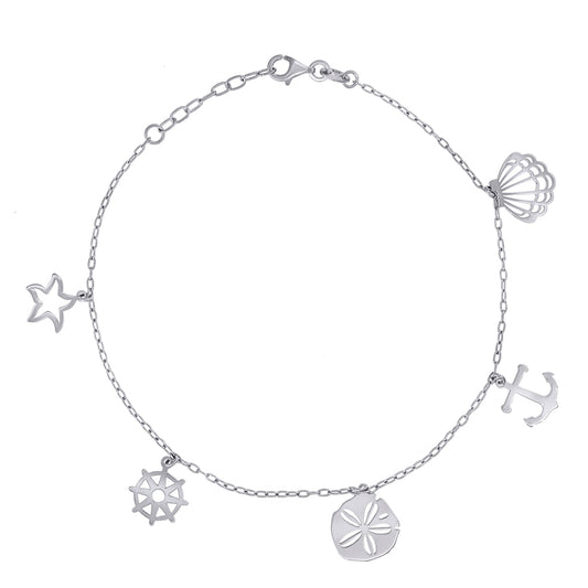 925 Sterling Silver Anklet-10"