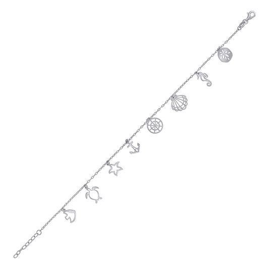 925 Sterling Silver Anklet-10"