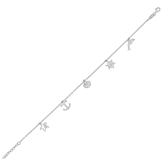925 Sterling Silver Anklet-10"