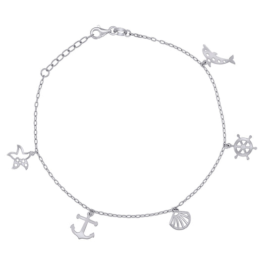 925 Sterling Silver Anklet-10"