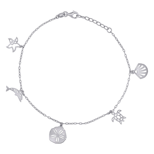 925 Sterling Silver Anklet-10"