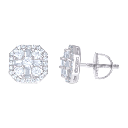 925 Sterling Silver Cz Earrings