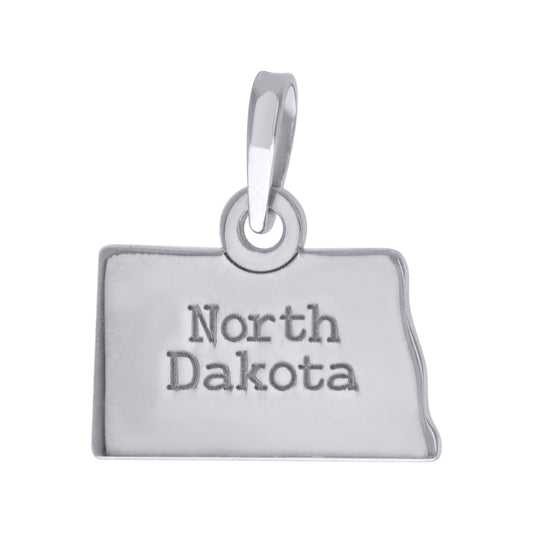 925 Sterling Silver North Dakota  Pendant