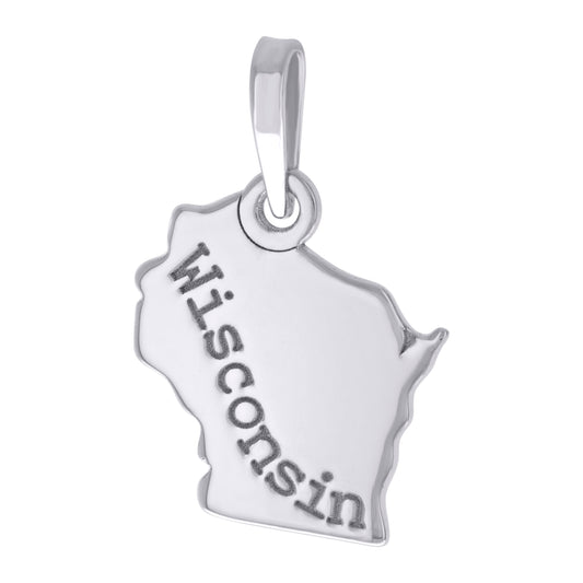 925 Sterling Silver Wisconsin Pendant