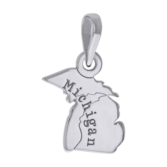 925 Sterling Silver Michigan Pendant