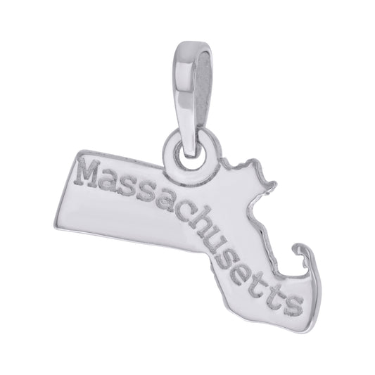 925 Sterling Silver Massachusetts Pendant