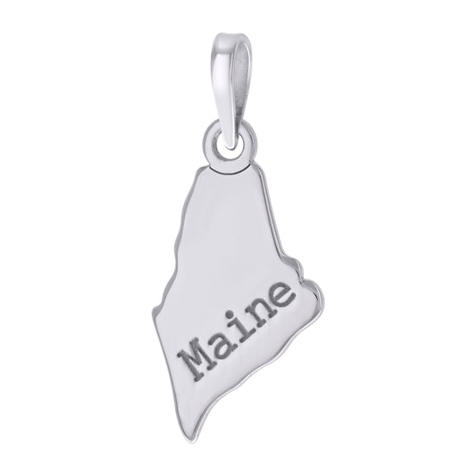 925 Sterling Silver Maine Pendant