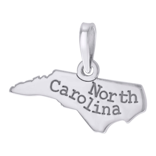 925 Sterling Silver North Carolina Pendant