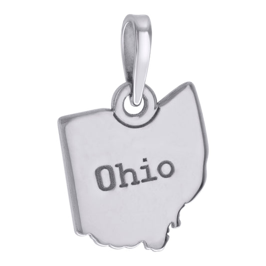 925 Sterling Silver Ohio Pendant