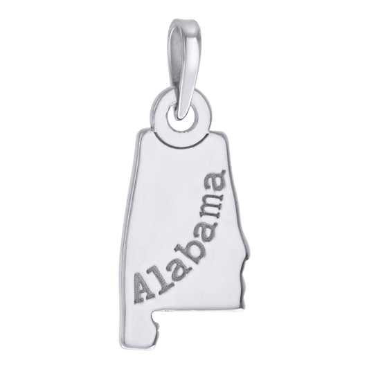 925 Sterling Silver Alabama Pendant