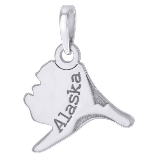 925 Sterling Silver Alaska Pendant