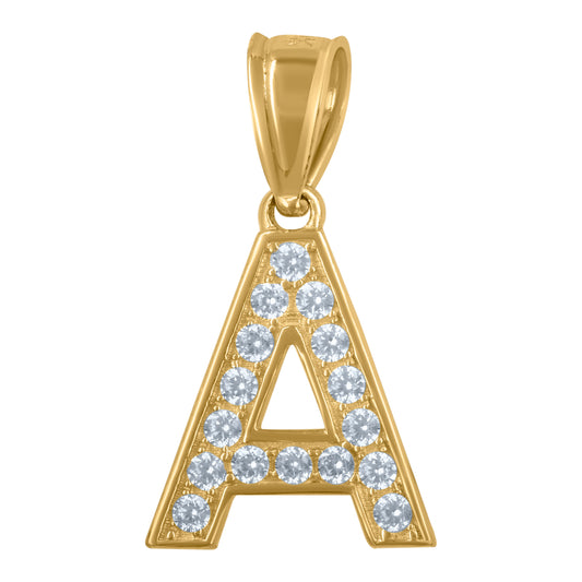 10Kt Gold Initial "A" Letter Pendant