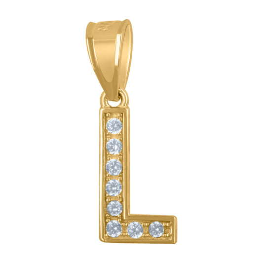 10Kt Gold Initial "L" Letter Pendant