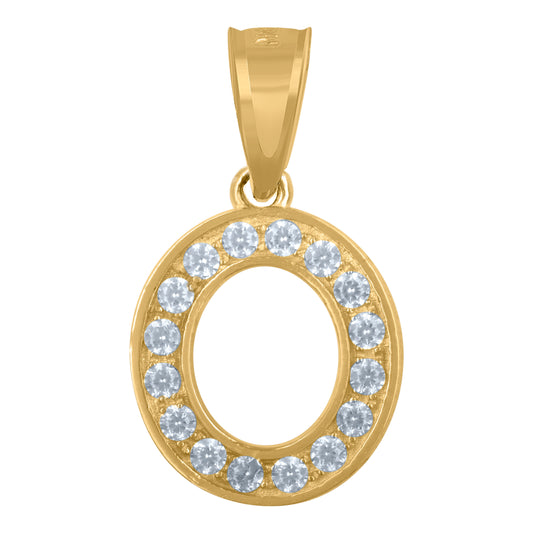 10Kt Gold Initial "O" Letter Pendant
