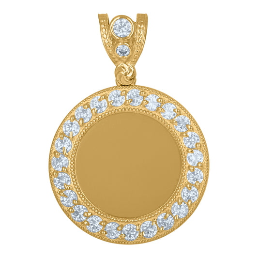 10Kt Gold Cz Pendant