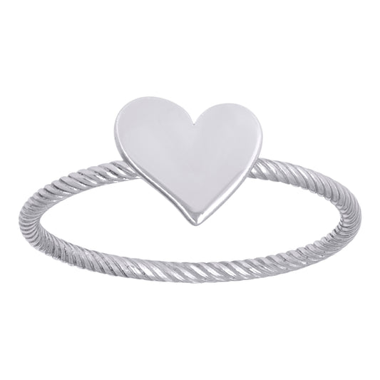 925 Sterling Silver Heart Ring S5