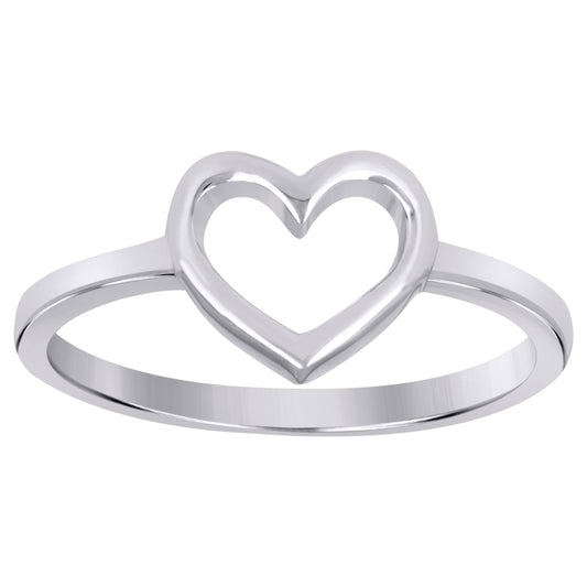 925 Sterling Silver Heart Ring S5