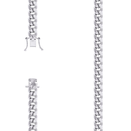 925 Silver Hollow Miami Cuban Chain 9mm