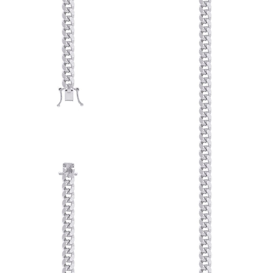 925 Silver Hollow Miami Cuban Chain 5.2mm