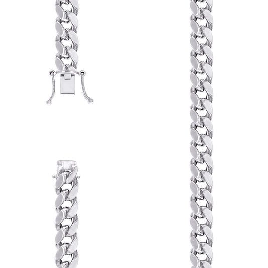 925 Silver Hollow Miami Cuban Chain 11mm