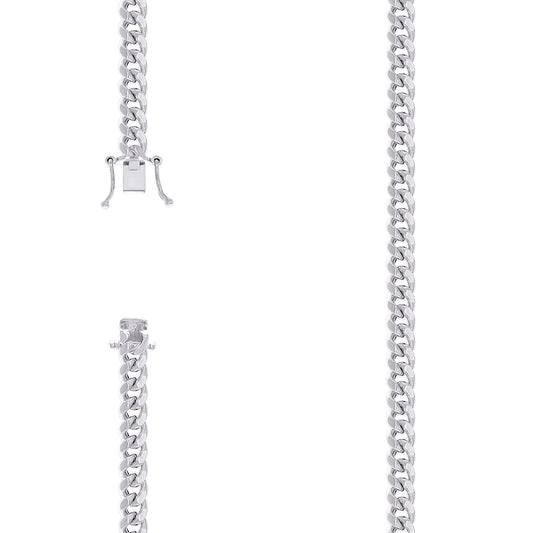 925 Silver Hollow Miami Cuban Chain 6.3mm