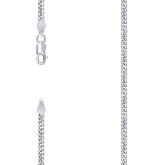 925 Silver Solid Miami Cuban Chain 2.6mm