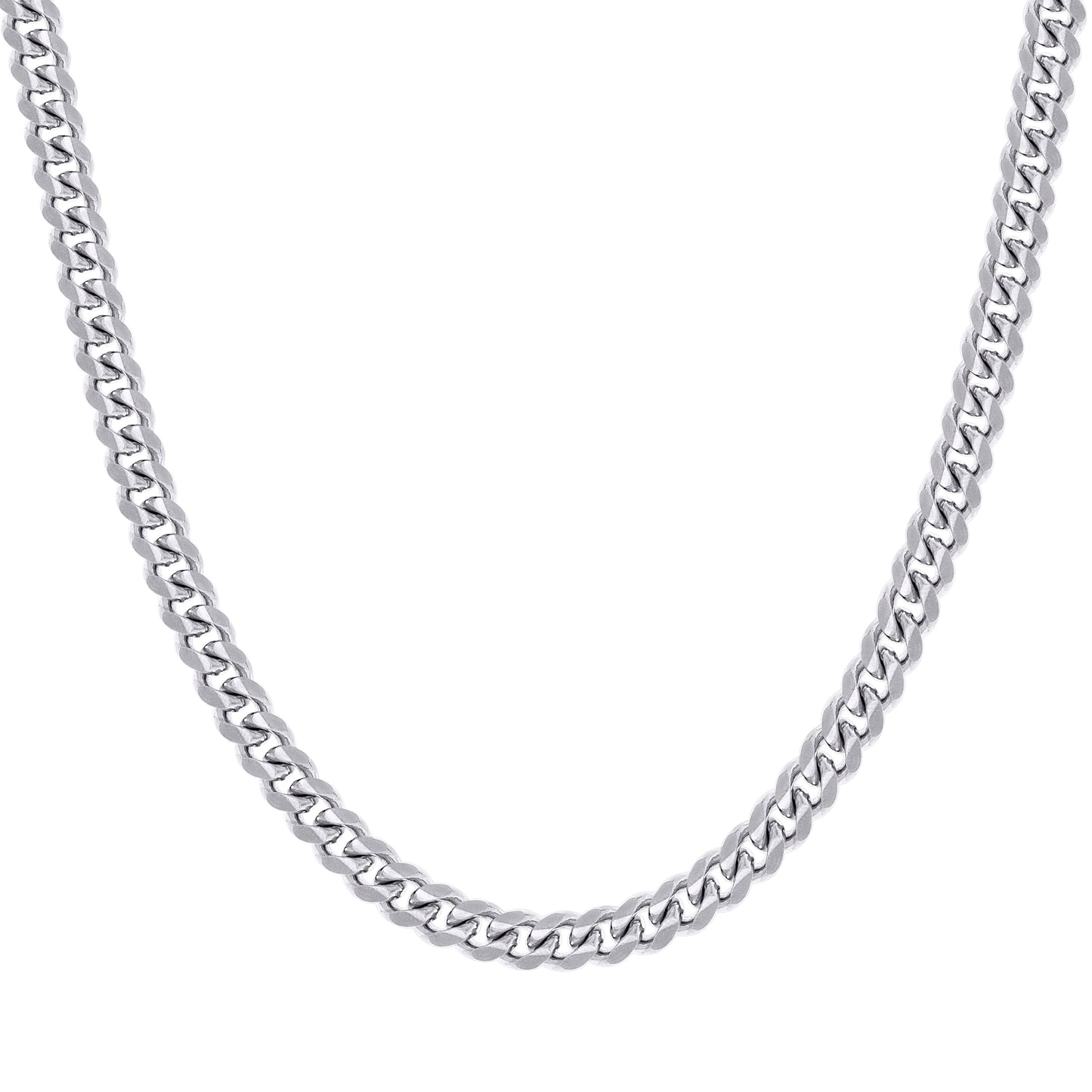 925 Silver Solid Miami Cuban Chain 7mm