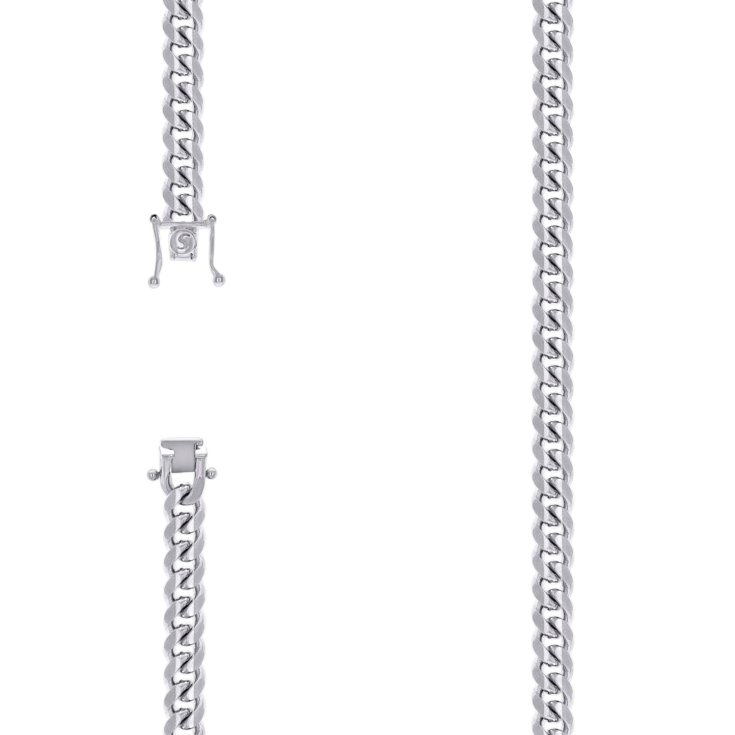 925 Silver Solid Miami Cuban Chain 7mm