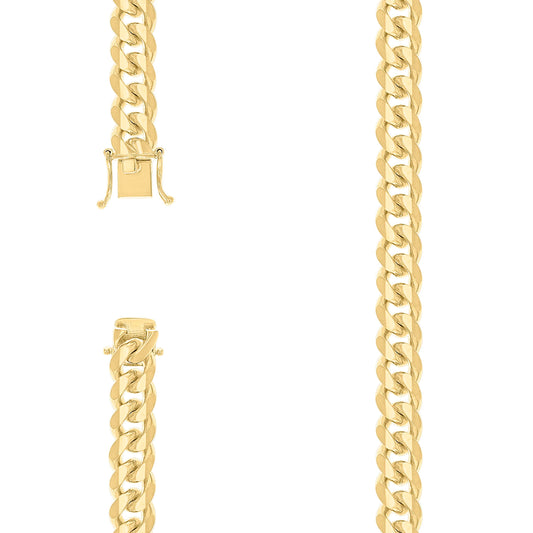 925 Silver Solid Miami Cuban Chain 9.8mm