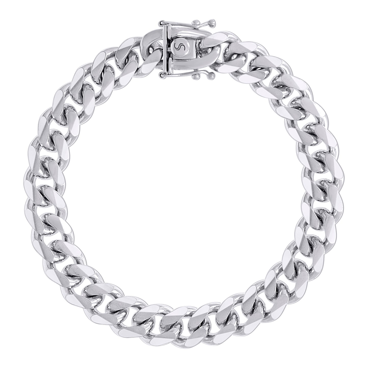 925 Silver Solid Miami Cuban Chain 9.8mm